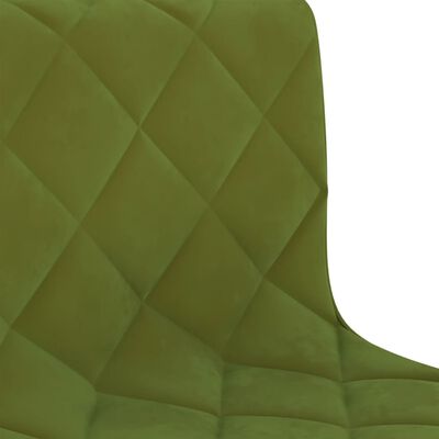 vidaXL Snurrbara matstolar 4 st ljusgrön sammet