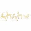 vidaXL LED Renar 5 st 40 LED-lampor Guld 44 x 18 x 65,5 cm PET