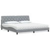 vidaXL Bed with Mattress Light Grey 200x200 cm Fabric