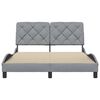 vidaXL Bed Frame without Mattress Light Grey 140x200 cm Fabric