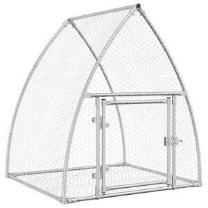 vidaXL Kaninbur silver 105x100x120 cm galvaniserat st&aring;l