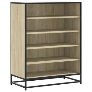 vidaXL Skosk&aring;p sonoma-ek 75x38x97,5 cm konstruerat tr&auml; och metall