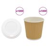 vidaXL Kaffekoppar i papper med lock 1000 st 4oz 100ml