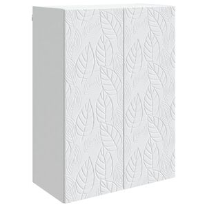 vidaXL V&auml;ggmonterat sk&aring;p Vit 66 x 34,5 x 90 cm Konstruerat tr&auml;