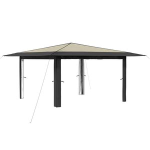 vidaXL Gazebo utan v&auml;gg 4 x 4 m Kr&auml;m och antracit