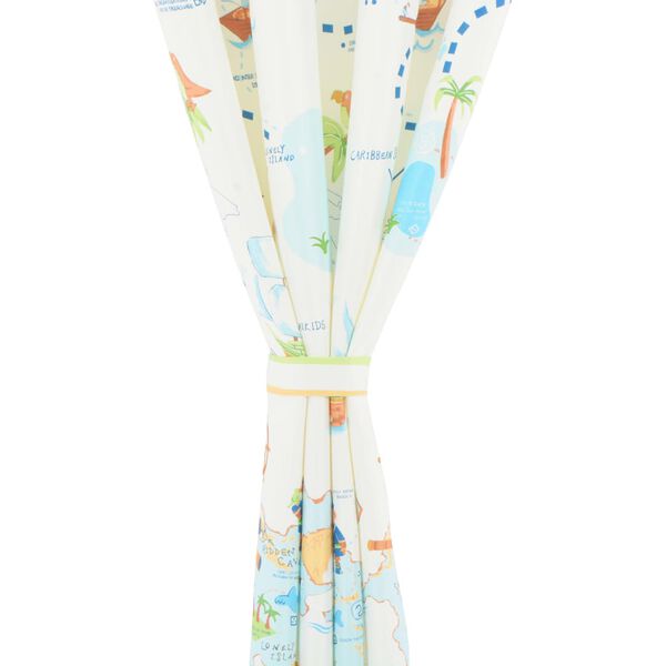 vidaXL M&ouml;rkl&auml;ggningsgardiner f&ouml;r barn 2 st 140x240 cm utforska v&auml;rlden