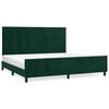 vidaXL S&auml;ngram utan madrass m&ouml;rkgr&ouml;n 200x200 cm sammet