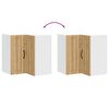 vidaXL Vägghörnskåp för kök Lucca högglans vit konstruerat trä
