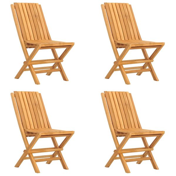 vidaXL Matgrupp för trädgården 5 delar massiv teak