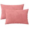 vidaXL Kudd&ouml;verdrag 2 st HEERLEN Rosa 50 x 70 cm Sammet