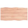 vidaXL Bordsskiva ljusbrun 100x50x(2-4) cm massivt tr&auml; levande kant