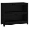 vidaXL Bokhylla svart 80x35x68 cm massiv furu