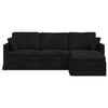vidaXL Soffa Svart 198 x 134 x 80 cm Sammet