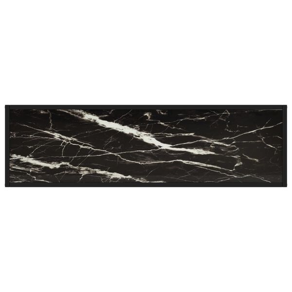 vidaXL Konsolbord svart 120x35x75 cm h&auml;rdat glas