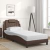 vidaXL Bed "Viana" with Mattress Brown 80x200 cm Faux Leather