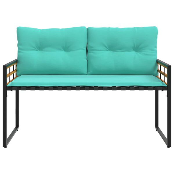 vidaXL Tr&auml;lagerssoffa med kudde Enf&auml;rgad Turkos 114 x 55 x 77 cm