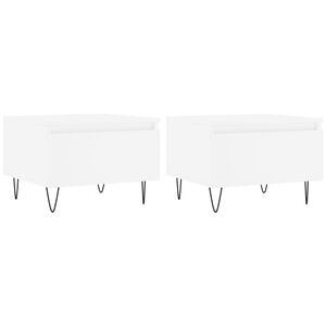 vidaXL Soffbord 2 st vit 50x46x35 cm konstruerat tr&auml;