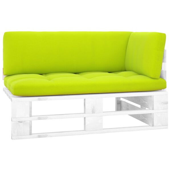 vidaXL H&ouml;rnsektion till pallsoffa vit impregnerad furu