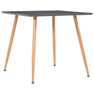 vidaXL Matbord gr&aring; och ek 80,5x80,5x73 cm MDF