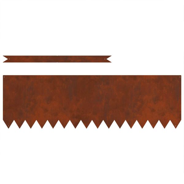 vidaXL Kant f&ouml;r gr&auml;smatta 50 pcs Brun 100 x 0,05 x 20 cm