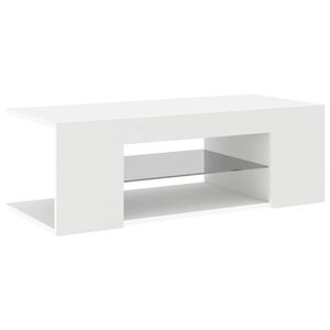 vidaXL TV-b&auml;nk med LED-belysning vit 90x39x30 cm