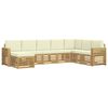vidaXL Utomhussoffset 8 pcs Vit och gr&auml;dde 310 x 191,5 x 73 cm