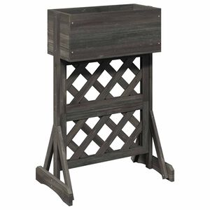 vidaXL Vertikalt tr&auml;dg&aring;rdsst&auml;ll Gr&aring; 48 x 30 x 70,5 cm Massivt Furu