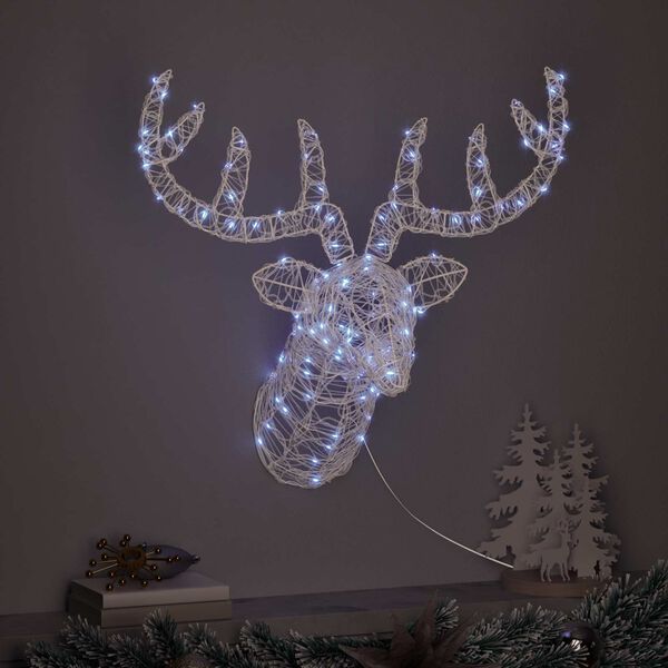 vidaXL Renhuvud med 140 LED-lampor Kallvit 68 x 36.5 x 62.5 cm Akryl