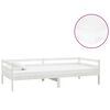 vidaXL Dagb&auml;dd med madrass 90x200 cm vit massiv furu