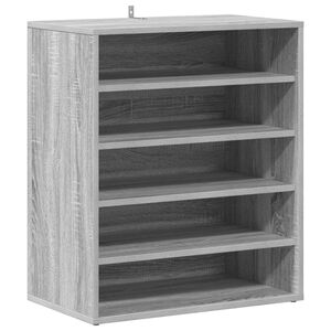 vidaXL Skosk&aring;p 60 x 35 x 70 cm Gr&aring; Sonoma 6 fack f&ouml;r skor