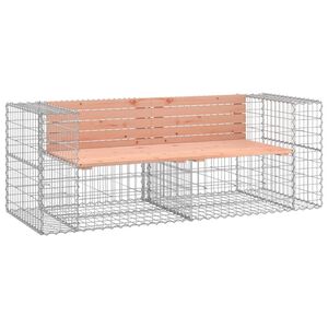 vidaXL Tr&auml;dg&aring;rdsb&auml;nk gabiondesign 184x71x65,5 cm massivt douglastr&auml;
