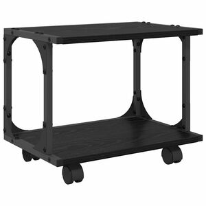 vidaXL Skrivarst&auml;ll Svart ek 41 x 28 x 33,5 cm Konstruerat tr&auml;