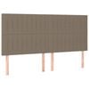 vidaXL S&auml;nggavel taupe 200x5x118/128 cm tyg