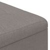 vidaXL Knappstool med kudde Taupe 60 x 60 x 45 cm tyg
