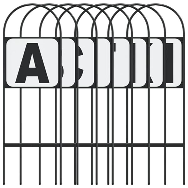 vidaXL Dressyrbokstäver 8 st Stål