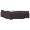 vidaXL S&auml;ngram med madrass med madrass M&ouml;rkbrun 180 x 200 cm tyg