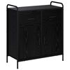 vidaXL Sideboard Svart ek 97 x 33 x 81 cm Konstruerat tr&auml;