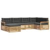 vidaXL Utomhussoffset 6 st Vit och antracit Polyester