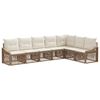 vidaXL Tr&auml;dg&aring;rdsoffset 7 pcs Beige konstrotting