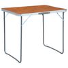 vidaXL Hopf&auml;llbart campingbord med metallram 80x60 cm