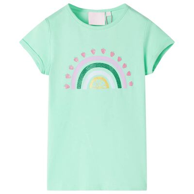 T-shirt för barn stark grön 92