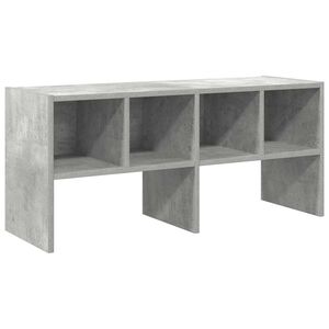 vidaXL Skohylla stapelbar betonggr&aring; 89,5x30x40 cm