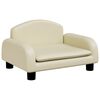 vidaXL Barnsoffa gr&auml;ddvit 50x40x30 cm konstl&auml;der