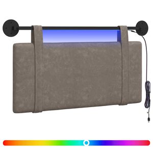 vidaXL H&auml;ngande s&auml;nggavel Med LED-lampa Gr&aring; Antik PU
