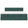 vidaXL Ottoman sängram med madrasser mörkgrön 180x200 cm sammet