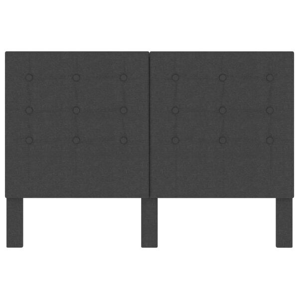 vidaXL Sänggavel mörkgrå tyg tuftad 140x200 cm