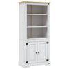 vidaXL Bokhylla i mexikansk coronastil furu vit 80x40x170 cm