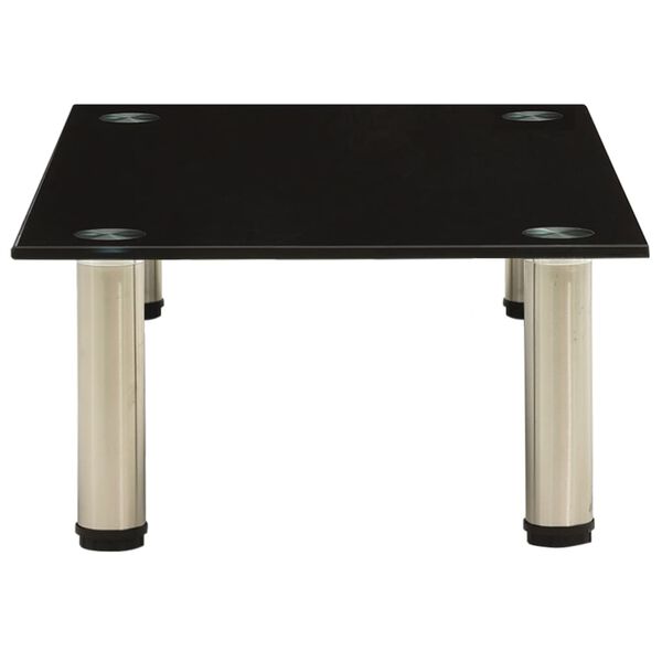 vidaXL TV-bänk svart 60x35x17 cm härdat glas