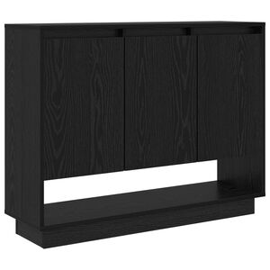 vidaXL Sideboard Svart Ek 97 x 29 x 75 cm Konstruerat tr&auml;