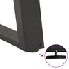 vidaXL Matbordsben U-formade 2 st antracit 90x(72-73) cm st&aring;l